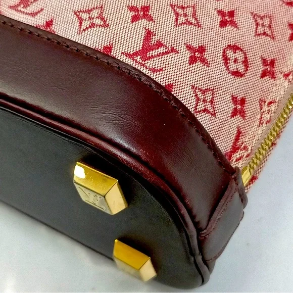 Louis Vuitton LV Monogram Alma Mini Lin Handbag Bordeaux - Picture 2 of 6